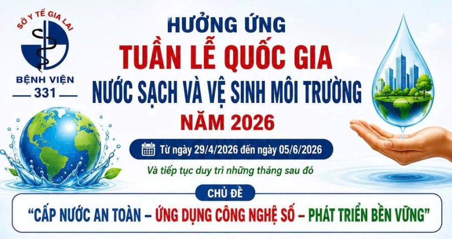 BỆNH VIỆN 331 HƯỞNG ỨNG TUẦN LỄ QUỐC GIA NƯỚC SẠCH VÀ VỆ SINH MÔI TRƯỜNG NĂM 2026