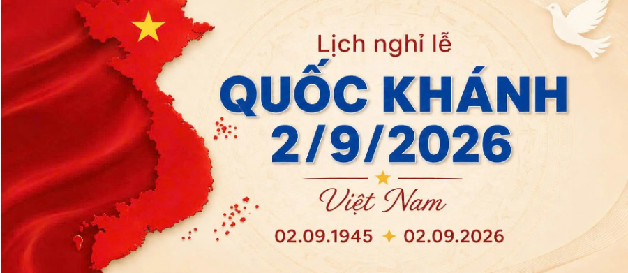 Thông báo Nghỉ lễ Quốc khánh 2/9/2026